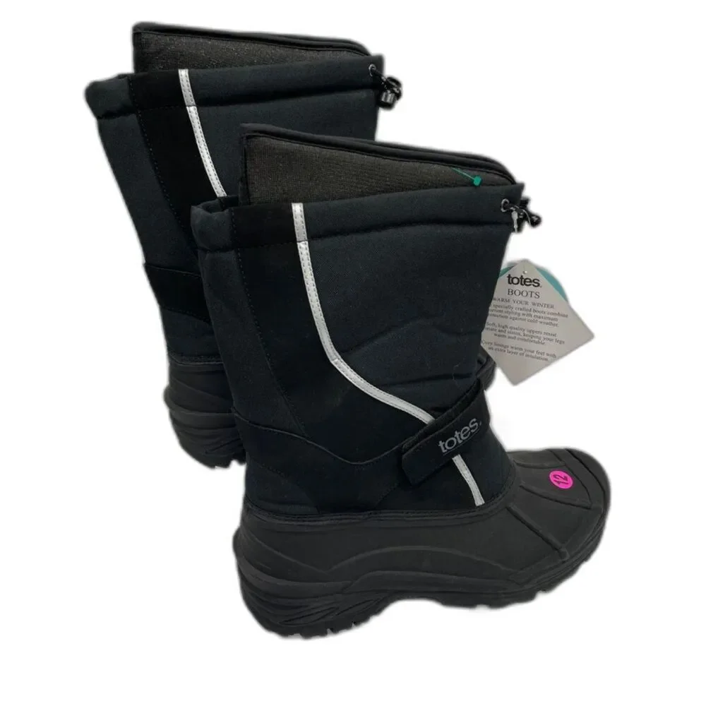 Totes Snowstorm Black Snow Boots Men's Size 12M NWT